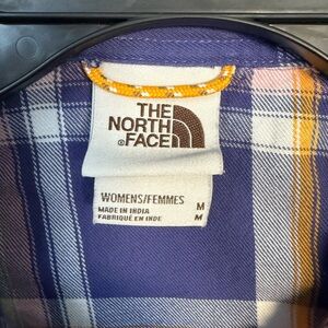 The North Face Purple and Yellow Plaid Shirt